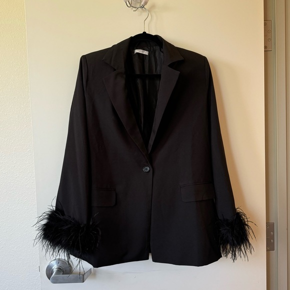 Peppermayo Shake It Off Feather Blazer - Night - Picture 2 of 11